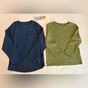 Cat & Jack Boys Long Sleeve Pocket Shirts Bundle | Size 3T | NWT